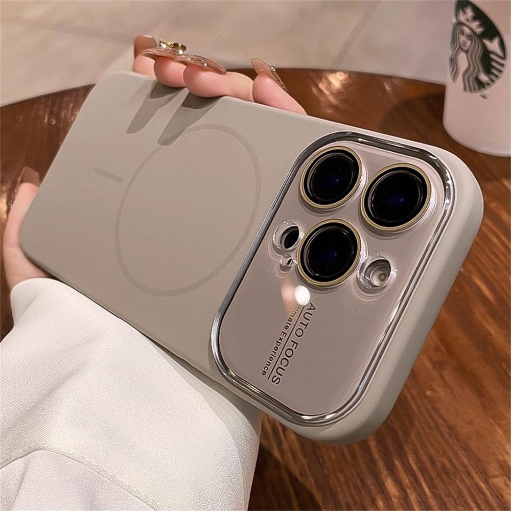 

Удосконалений рідкий силікон для чохла Magsafe для iPhone 17 Pro Max 16 14 15 13 Магнітна зарядка Захисна кришка для скляної лінзи iPhone 13 Pro