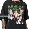 Han Stray Vintage Bootleg 90er Grafik-T-Shirt, Stray Geschenk, Kpop SKZ Jisung T-Shirt