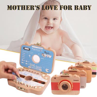 Коробка Хранение Зубов Мальчики Мальчики Подарочные Дети Сувенир Дерево Накопление