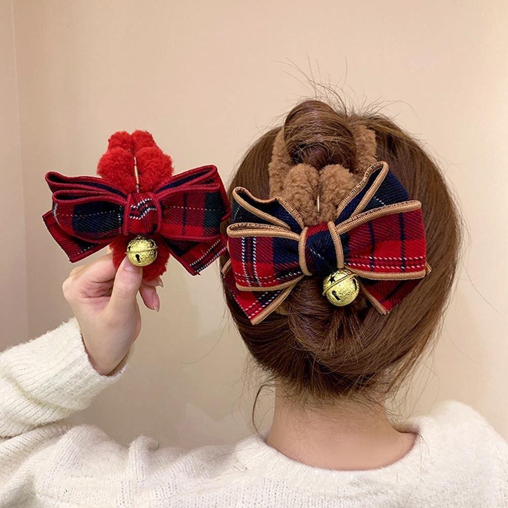Hair Clip Bow Winter Christmas Shark Clip Korean Ponytail Holder Autumn Hairgrip Women Hair Claws