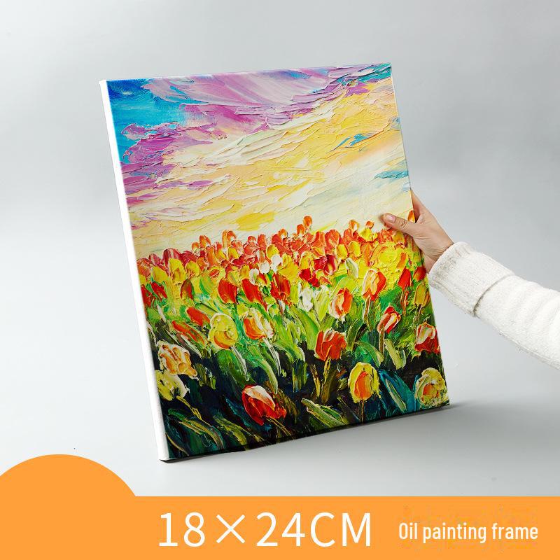 

Рамка для полотна для початківців для малювання маслом із заготівлею з лляної бавовняної тканини 18x24cm