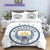 Manchester City FC Pattern Bedding Home Decoration Birthday Gift (1 * duvet cover + 2 * pillowcase, without core)