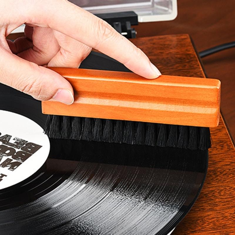 Vinyls Record Cleaning Brush Anti Static Velvet LP Cleaner Remove Dust Dirt & Debris Anti Static Design