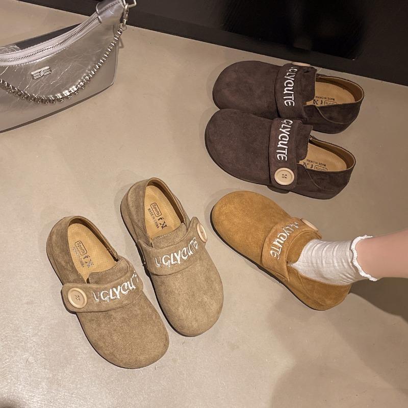 New inner height increase all-inclusive women's new one-pedal loafer single shoes platform Boken