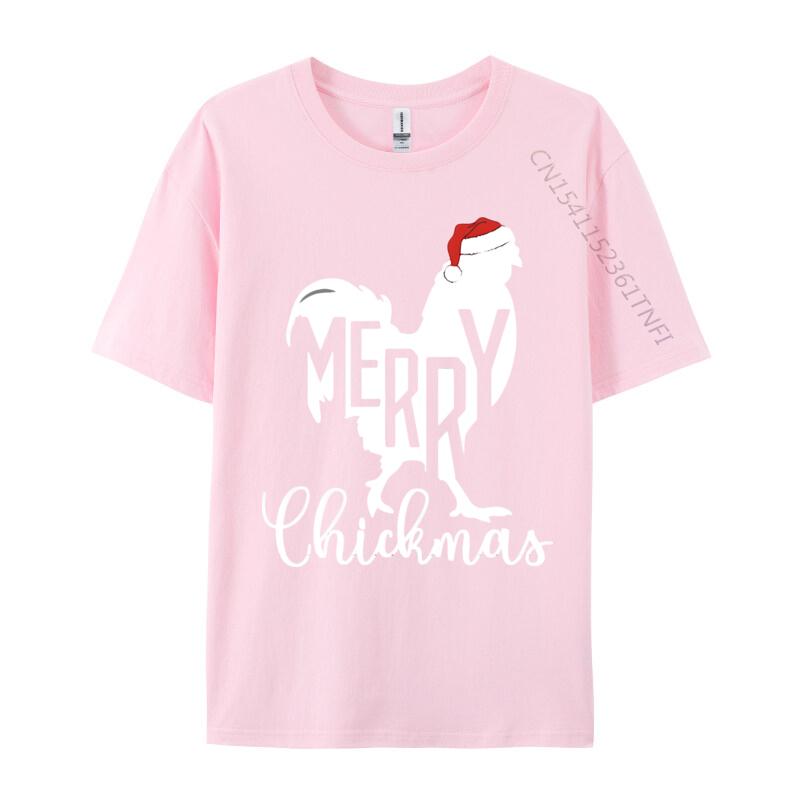 Frohe Chickmas Vintage T-Shirt Weiße Baumwolle Oberteile Hemd Gruppe Neuestes Preppy Stil T-Shirt Marke T-Shirt
