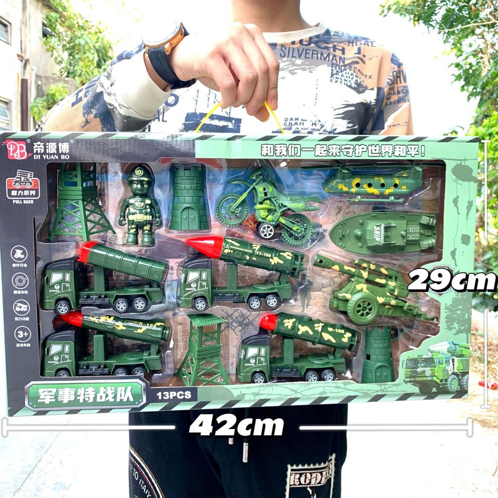 Construction Truck Fire Truck Inertia Pull Back Truck Set Gift Box Excavator Bulldozer Model Boy Toy