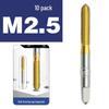 Baiste Titanium Spiral Taps Set: Cobalt-Plated M3-M12