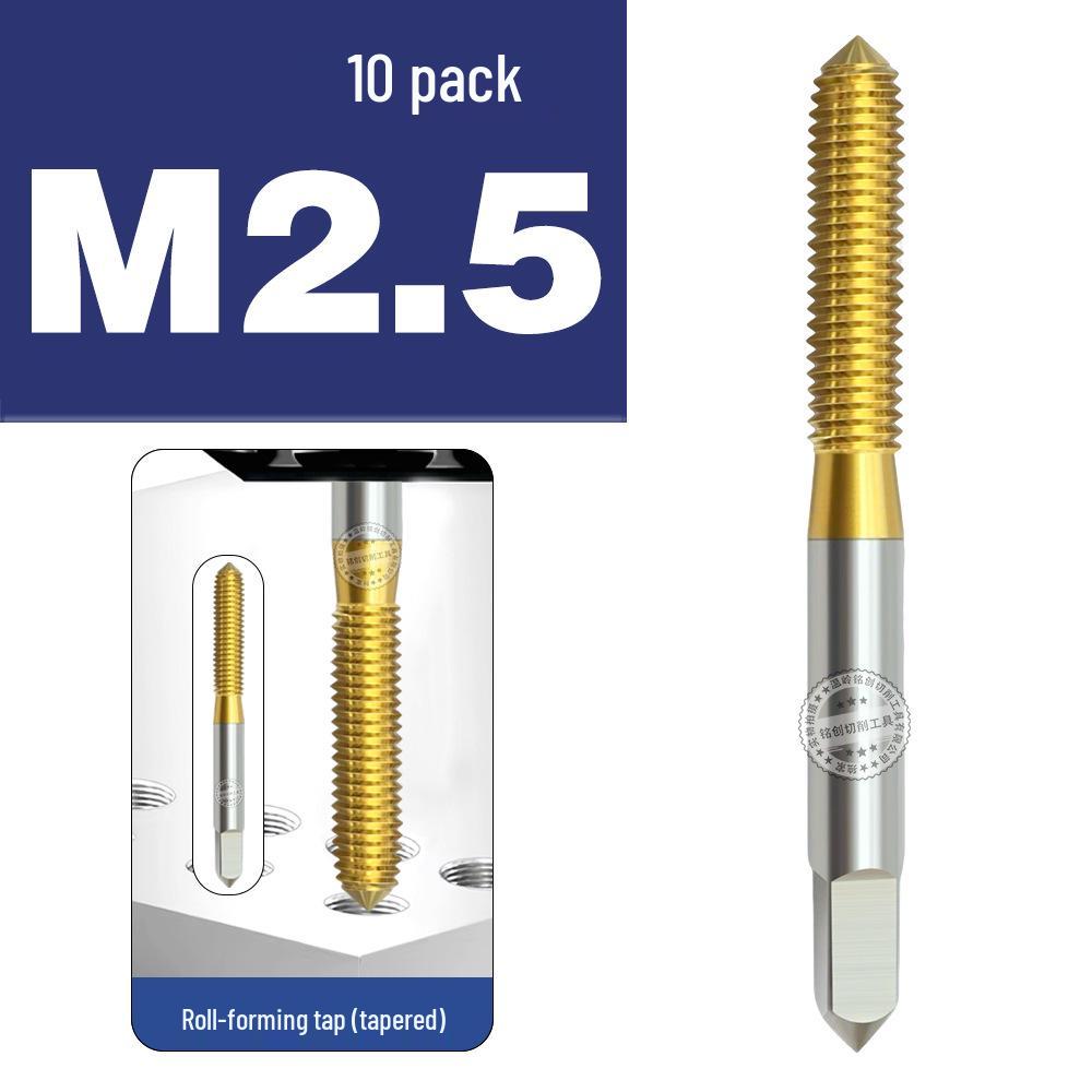 Baiste Titanium Spiral Taps Set: Cobalt-Plated M3-M12
