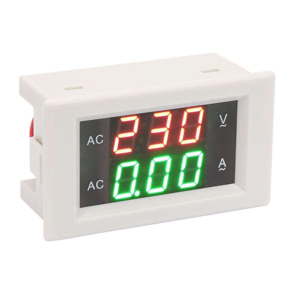 Walfront LED Dual Panel with Digital Sine Wave Tester and Mutual Inductor Volt-Ampere Meter, 60-300V AC, Voltmeter/Ammeter, Display,