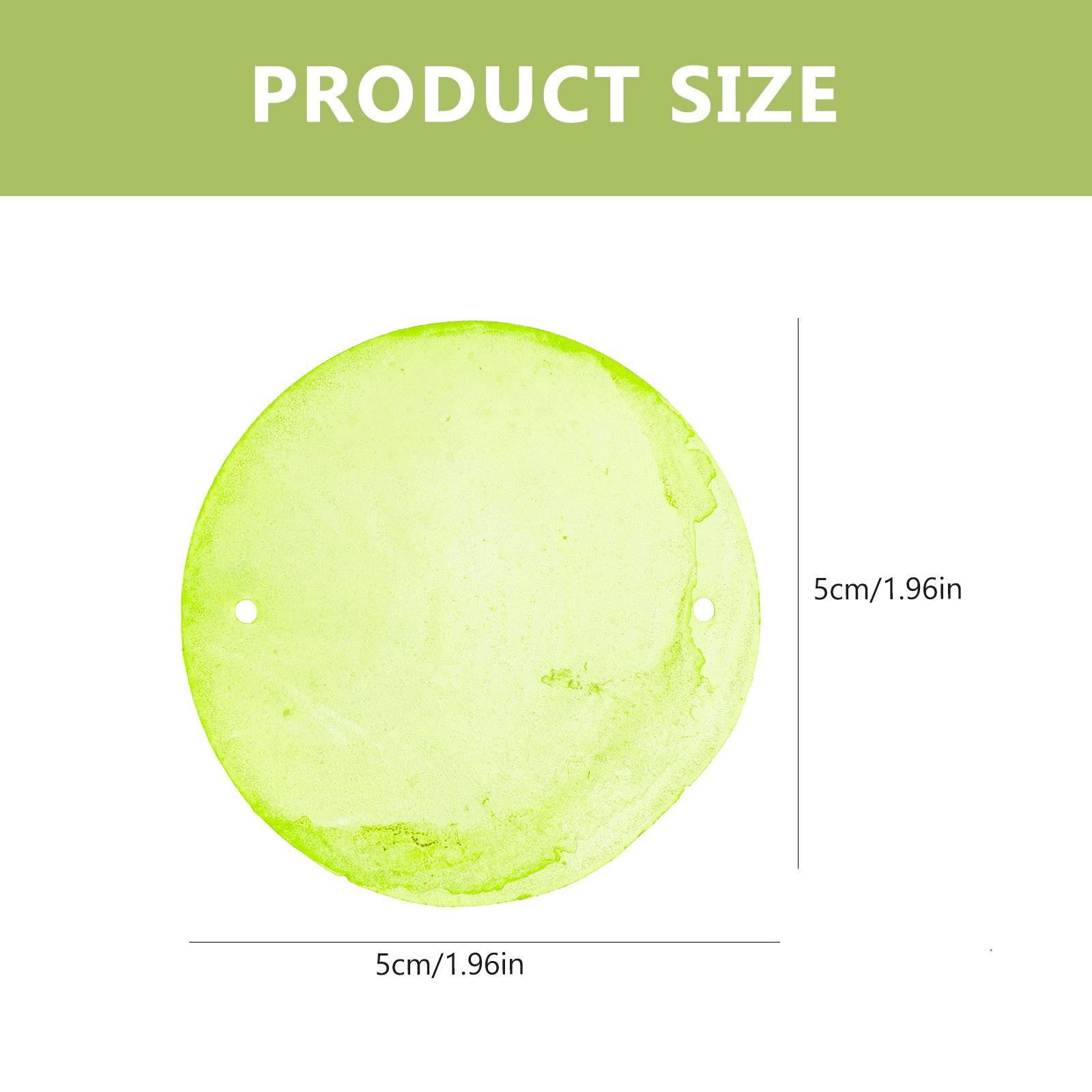 

100Pcs DIY Shells Slices Round Charms for Jewelry Making Accessories Handmade Wind Bell Pendant Craft Sewing Beading Supplies світло-зелений колір