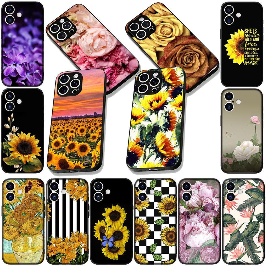 Sunflower Lotus Flower Peony Rose Casing Phone Cover for Xiaomi Redmi Note 12 11 10 Pro 10A 10C 12C 14C A4 Note12 5G Soft Case