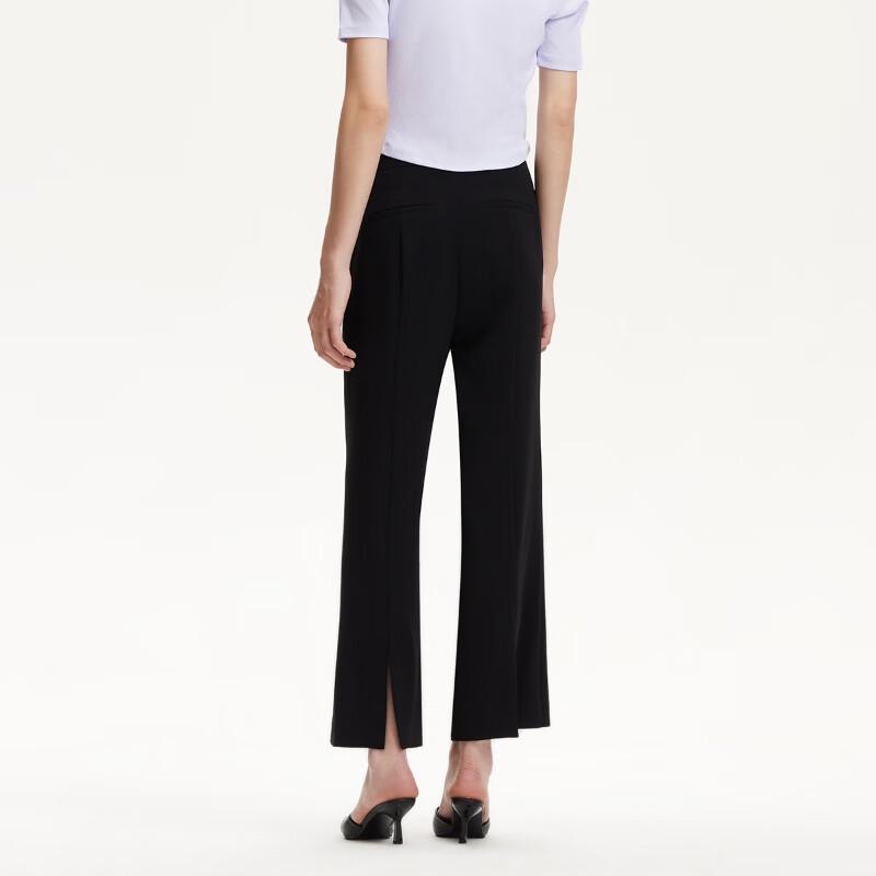 VEROMODA Women's Slit-Hem Flare Cropped Pants