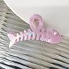 Nacreous Fish Bone Hair Clip Slip Resistant Design Lightweight Hairpin For Women Girls Soft Feel Wear