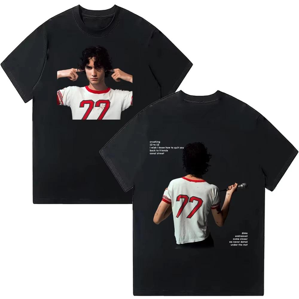 Sombr Ti Conosco a Malapena Maglietta Sombr Cantante Grafica Tee Y2K Alta Qualità 100% Cotone Manica Corta Unisex Regalo Creativo per Fan Top