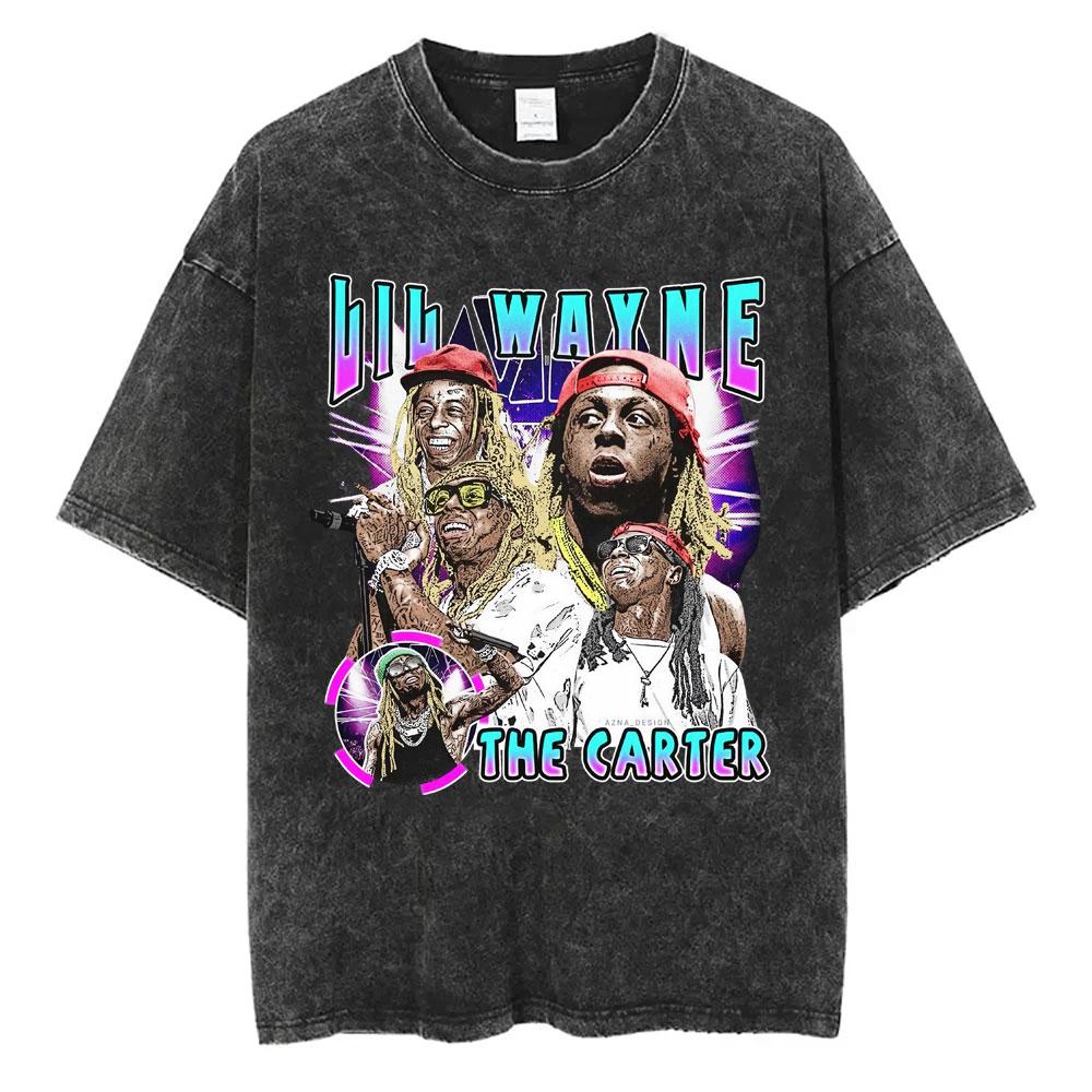 Washed Vintage Rapper Lil Wayne I Am Not A Human Being Graphic Tshirts Men Women Fashion Hip Hop Short Sleeve Oversized T Shirt