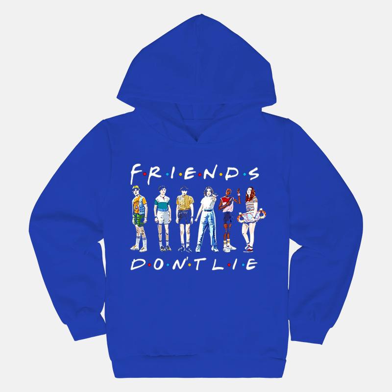 Stranger Thing Printed Children's Hooded Sweatshirt Spring and Autumn Top