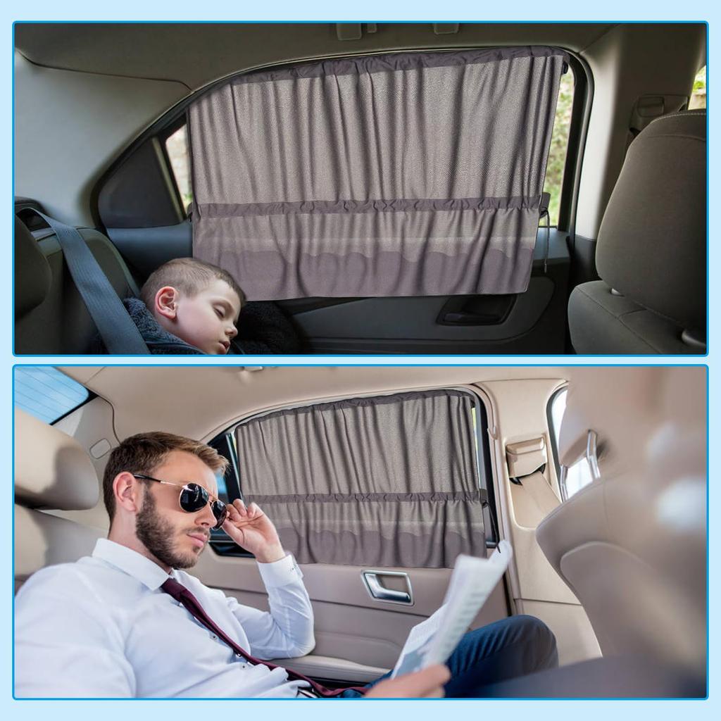 Nalaina Autovorhang, Verdunkelungssonnenschutz, Autovorhang, Saugbefestigung, 2er-Set, Für