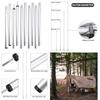 Set of 2 Tarp Poles Telescoping Camping Replacement 3-Section Aluminum Tent Rods for Rain Fly Camping Shelter Awning Canopy