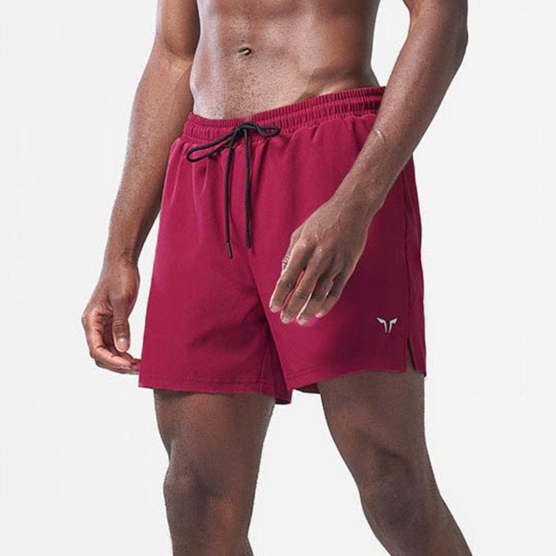

New Sports Three-point Shorts for Men s Fitness Running Training Casual Quick-drying Beach Shorts Summer M червоний
