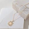 1Pcs Shining Rhinestone Unique Design Sun Star Moon Three In One Pendant Necklace Retro Women'S Daily Versatile Party Jewelry