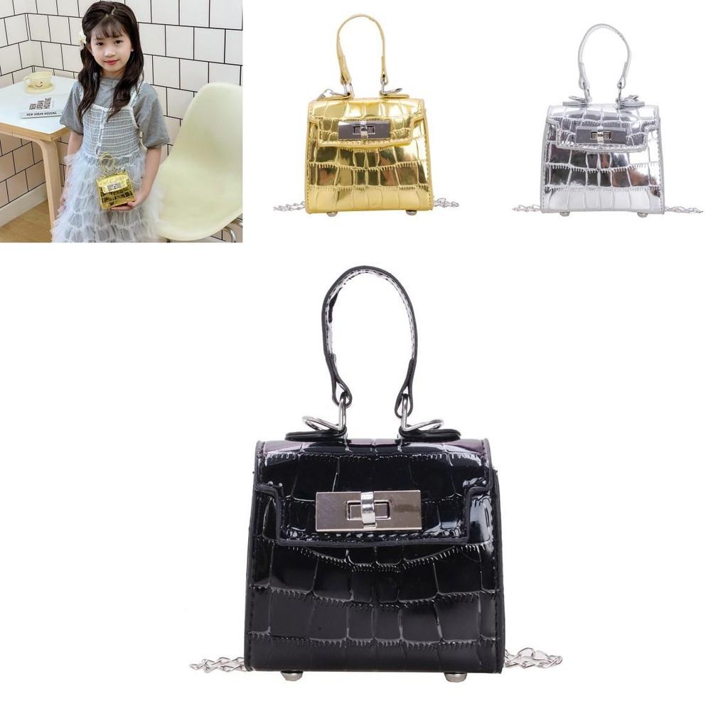 Pu Mini Shoulder Bag For Kid With Laser Stone Texture And Breathable Durable Material