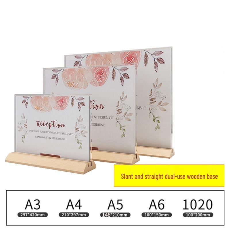 Menükarten aus Acryl und Massivholz: A5, A6, A4 Versionen für Anzeigen & Preisschilder