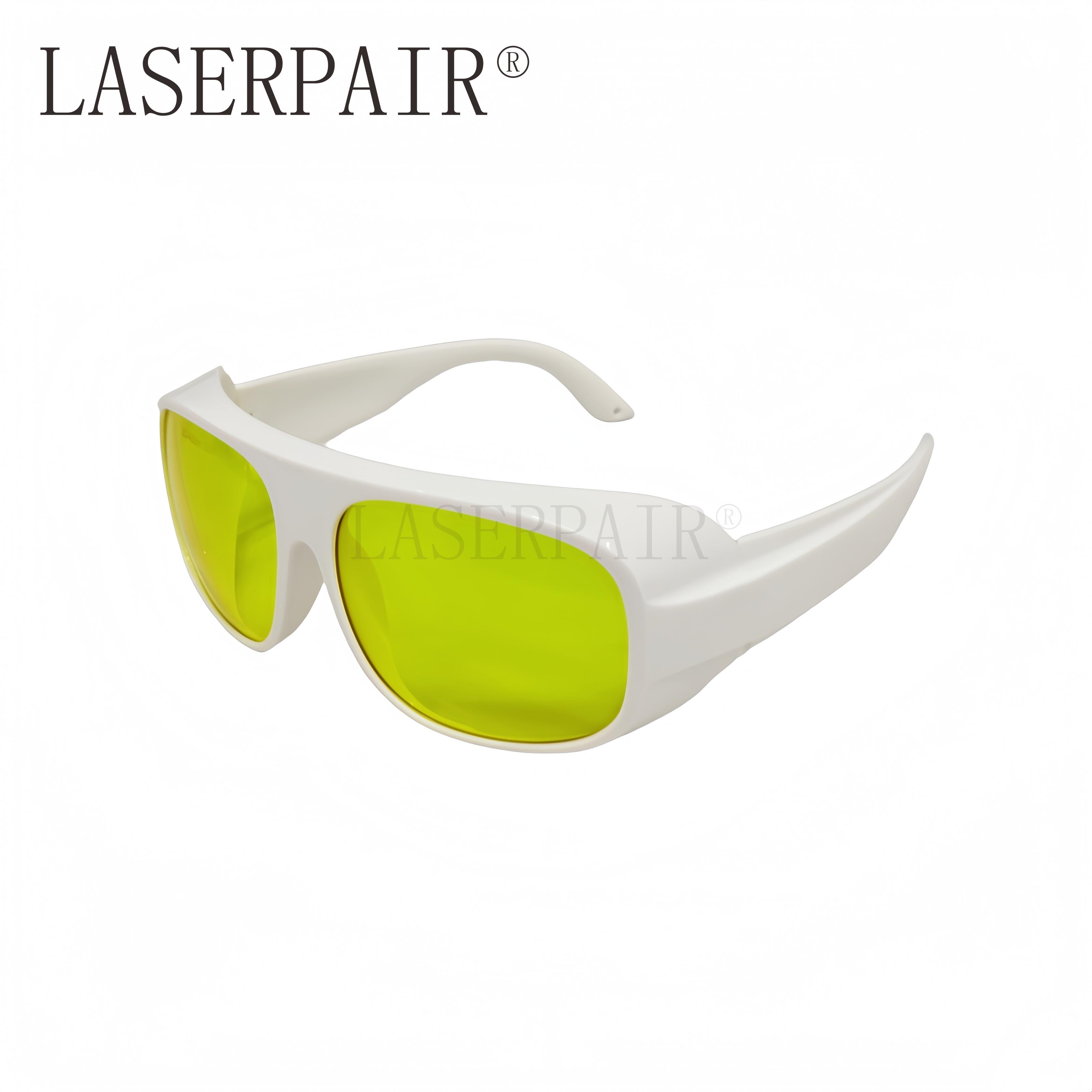 High Quality 79% High Transmittance 355nm Ultraviolet 450nm Blue Laser Safety Goggles for Laser Engraving Eye Protection safety glasses жёлтый