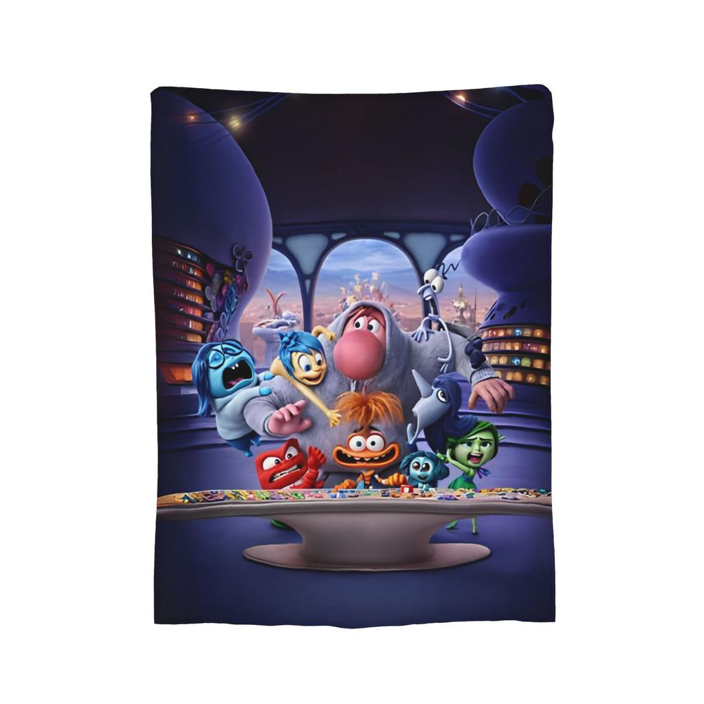 Inside Out Wool Blanket Cartoon Action Comedy Funny Throw Blankets for  Sofa Bedding Lounge 125*100cm Rug Piece,