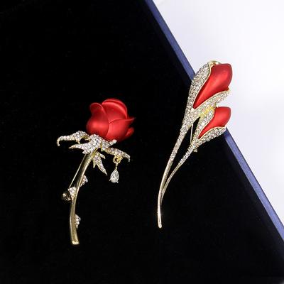 Elegant  Rose Flower Brooches Lapel Pins Jewelry Decoration