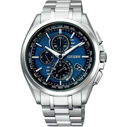 Citizen ATTESA Eco-Drive Radio-Controlled Watch with Direct Flight Function, Hand Display, Slim Design, AT8040-57L, Men's