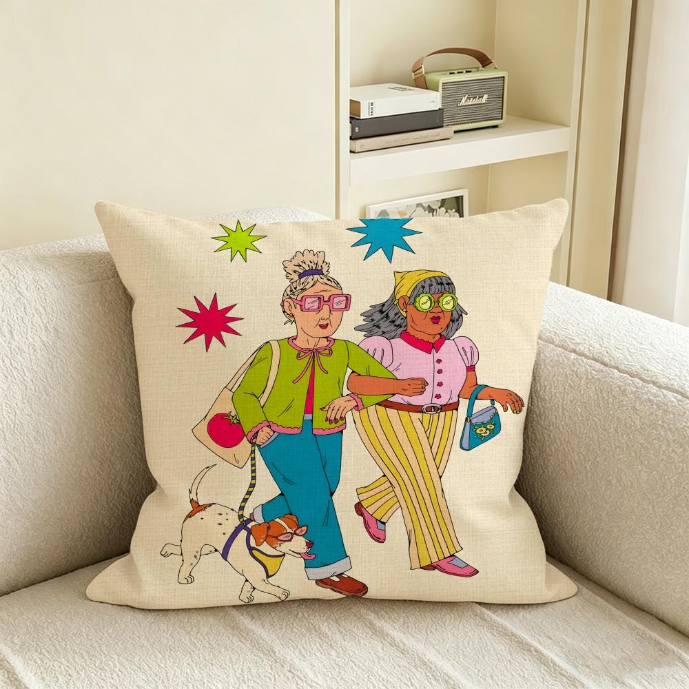 K-Kbrito Cushion Cover Natural Linen Pillowcase Set, All-In-One Decor For Sofa, Bedroom & Chair