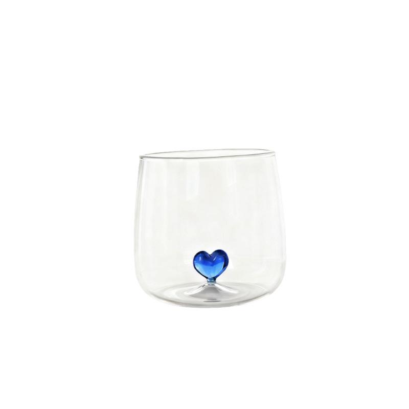 3D Decorative Glass Cup for Whiskey, Cocktails, Coffee, and Juice - Transparent Single-Layer Design