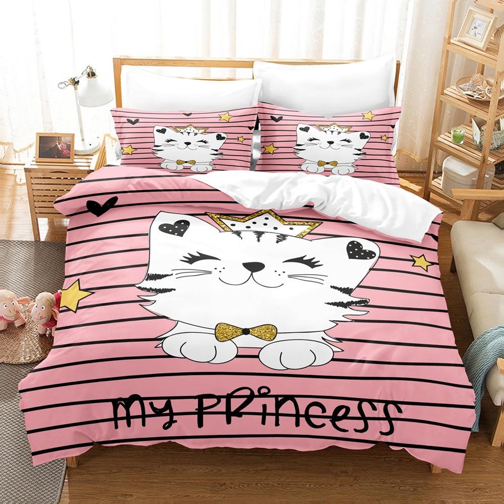 Fashion Technology Printing, 3D Digital Printing, Bedding, Duvet Covers, Pillowcases, Three-piece Sets