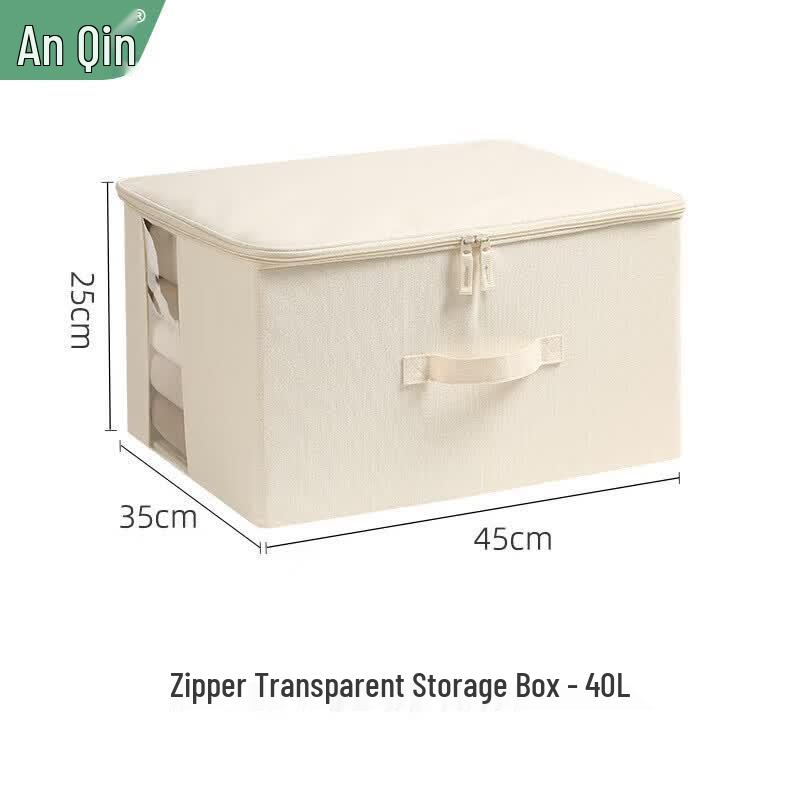 

Foldable Fabric Storage Box with Visible Window