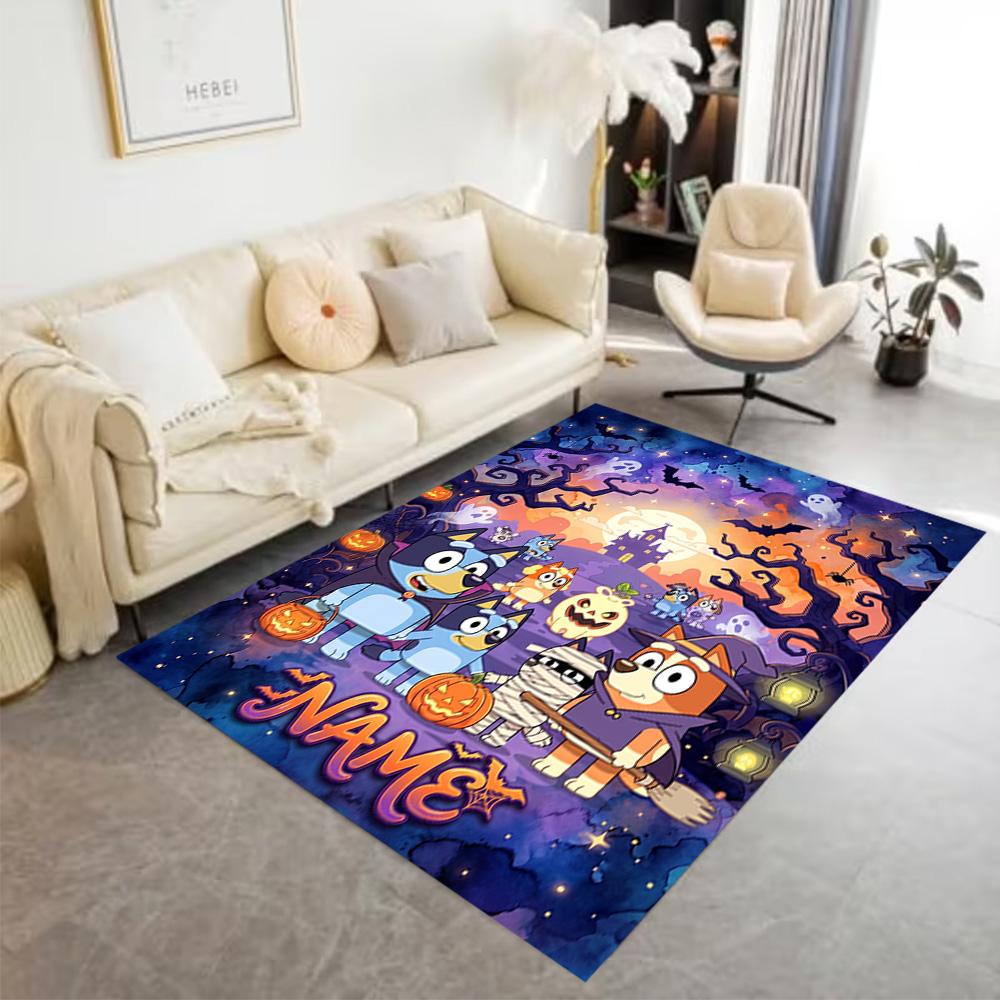 Halloween Friends Costume Customized Name Floor Rug Office Rug Perfect for Decorate Room Study Room Kitchen Game Room Anti-slip Rug Decorate Offices