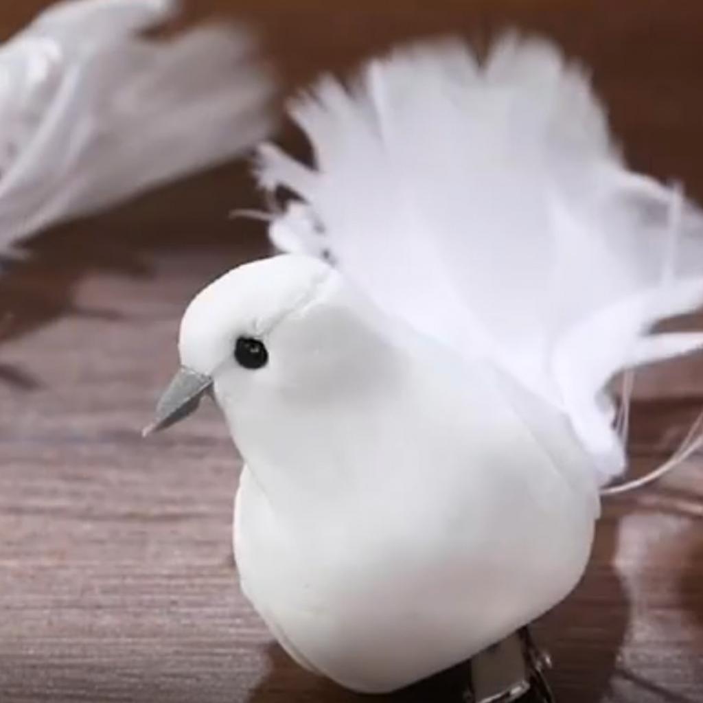 4PCS Artificial Bird Christenings Cute For Wedding