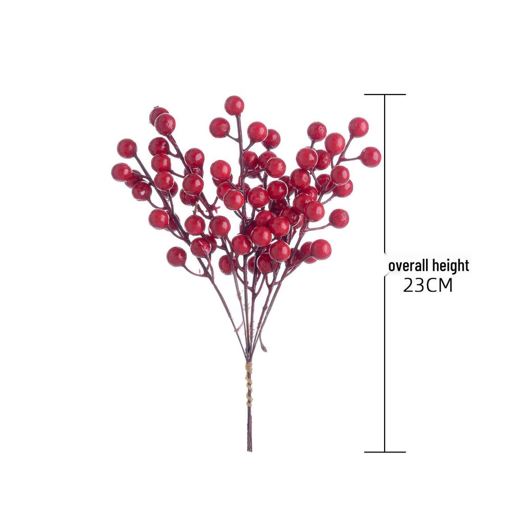 Red Berry Faux Floral Bouquet: Holiday Home Décor