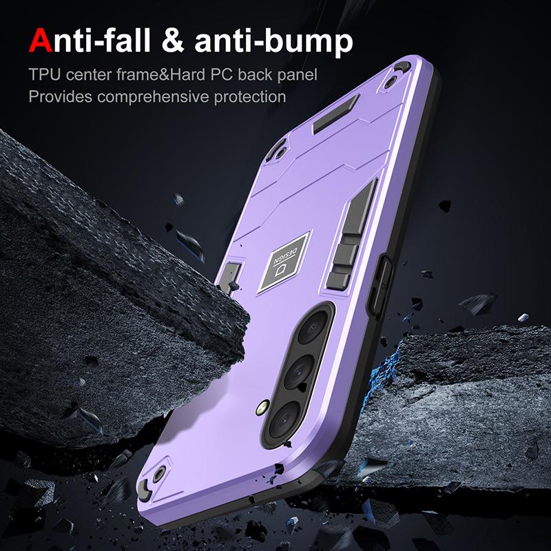 For Samsung M52 M53 M54 Armor Shockproof Magnetic Phone Case For Samsung Galaxy M52 M53 M54 Solid Color Hard PC+TPU Back Cover