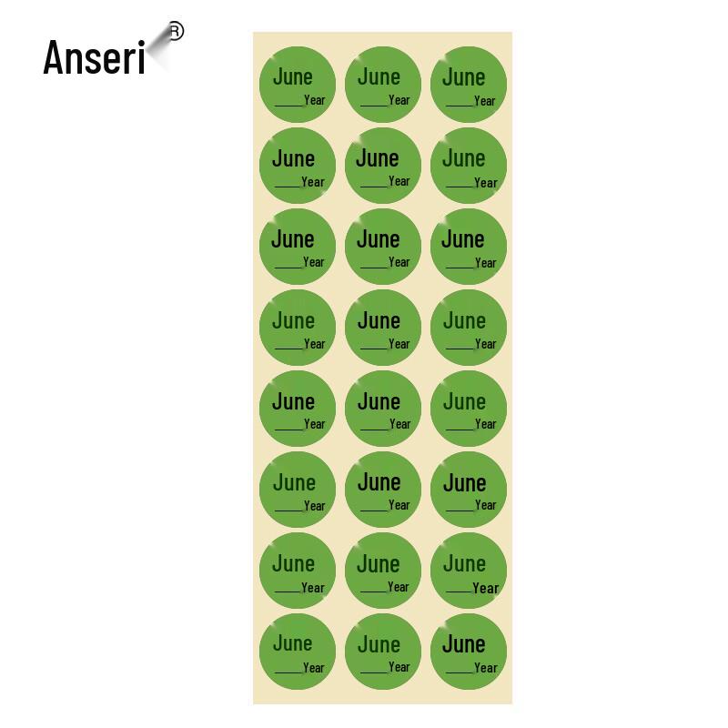 Ancairui Self-Adhesive Round Monthly Number Labels, 25mm