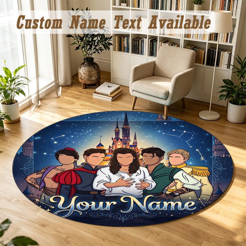 Covor Rotund Nume PersonalizatModel Arctic Monkeys Covor Antiderapant Decor Podea Casă