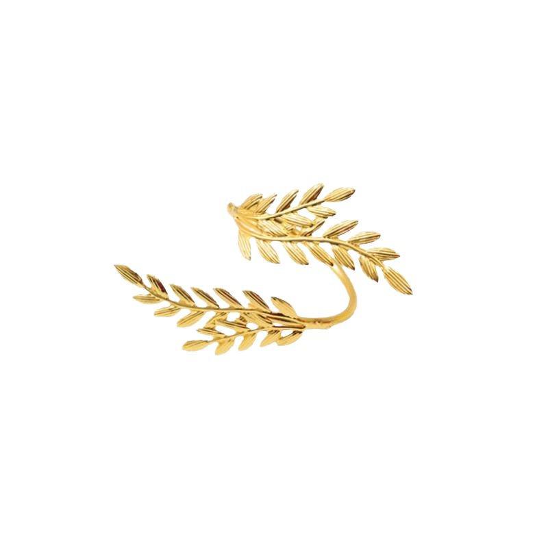European & American Wheat Ear Napkin Ring for Western Restaurant Table Setting - Open Type