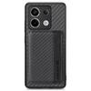 For Xiaomi Redmi Note 13 Pro 5G/Poco X6 5G Case Slim-Fit Kickstand Carbon Fiber Texture Protective Shell