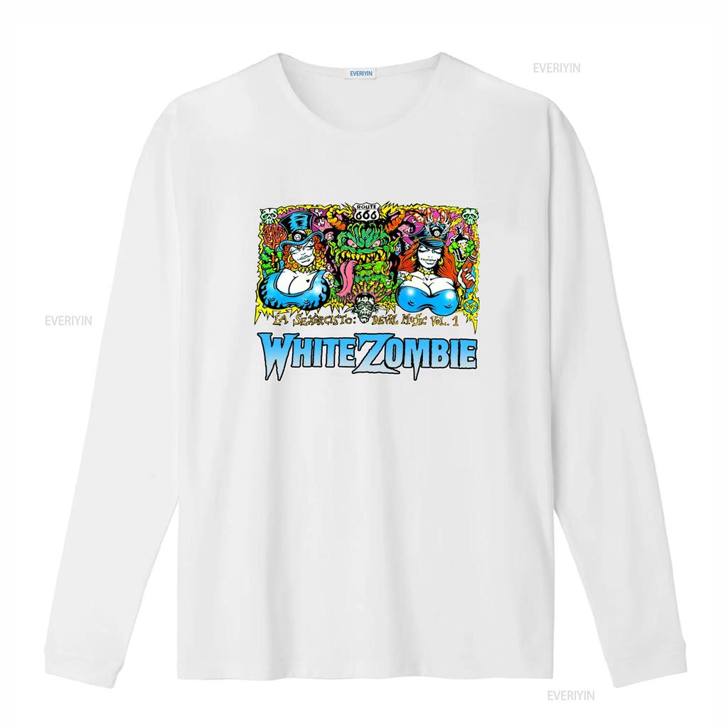 White Zombie La Sexorcisto Devil Music Vol 1 Route 666 T Shirt for Rock Band Tour 92 93 Style vintage Washed Unisex Stylish