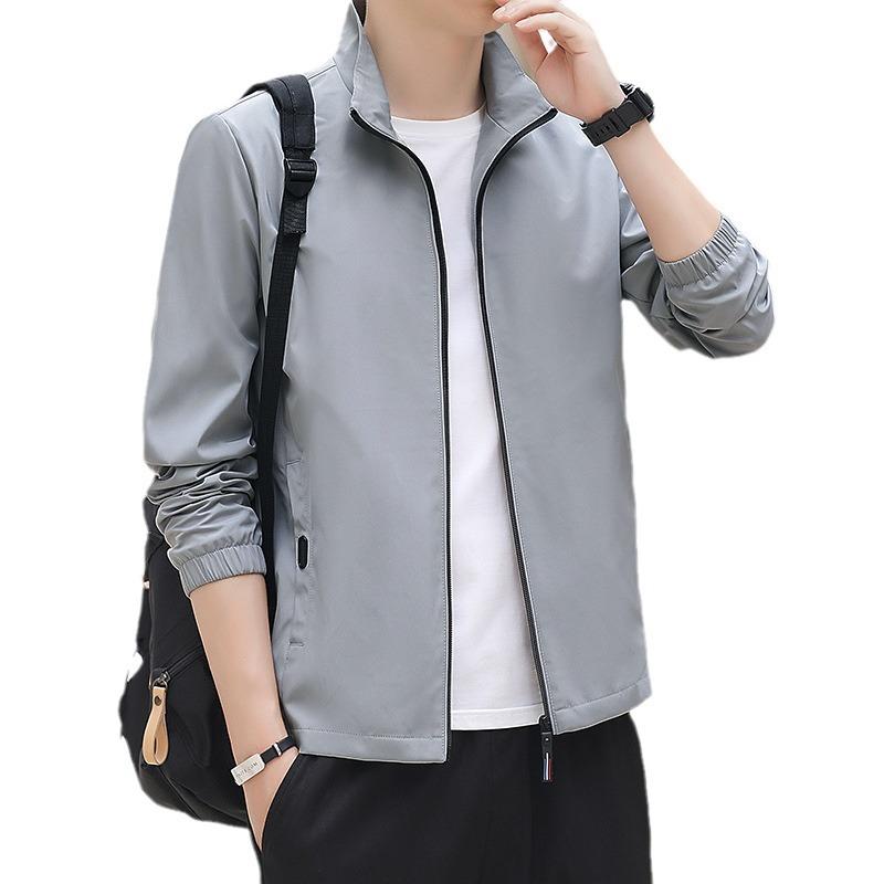 Jacket Coat Spring Men's Hundred Commuter Simple Business Casual Standing Collar Tops Sports Jacket Men