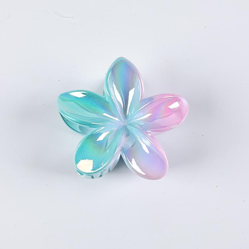 

Градиентный цвет Лазерная Плюмерия Заколка для волос Зажим-краб Акула Заколка-автомат Держатель для хвостика Пляжные головные аксессуары Женская Девичья Заколка для волос