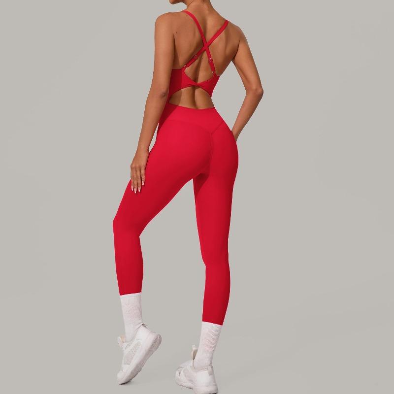 Mergansa Chicken Heart Collar Adjustable Button onesie Cross Waist Hip Lift Sports Yoga Tights