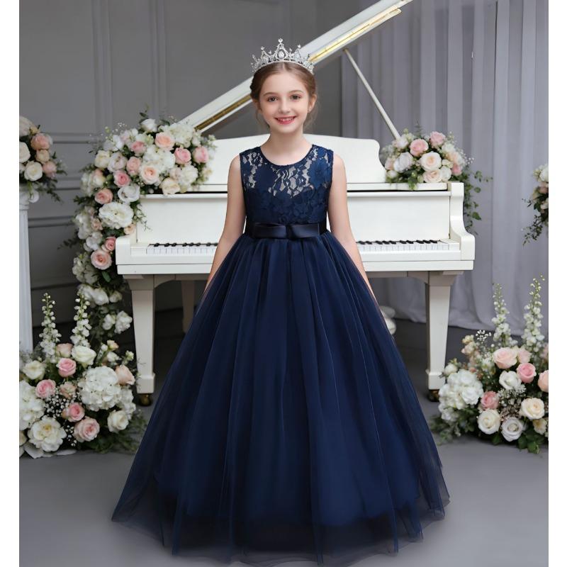 Children's Dress Princess Dress Big Children Lace Wedding Dress Long Tutu Skirt Vest Dress
