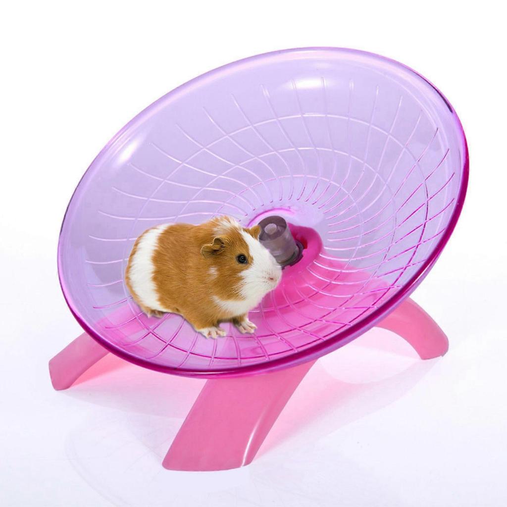 Hamster Running Wheel Silent Mute Flying Saucer Axle Wheel Hedgehog Rat Running Disc Toys Small Mouse Running Wheel pink