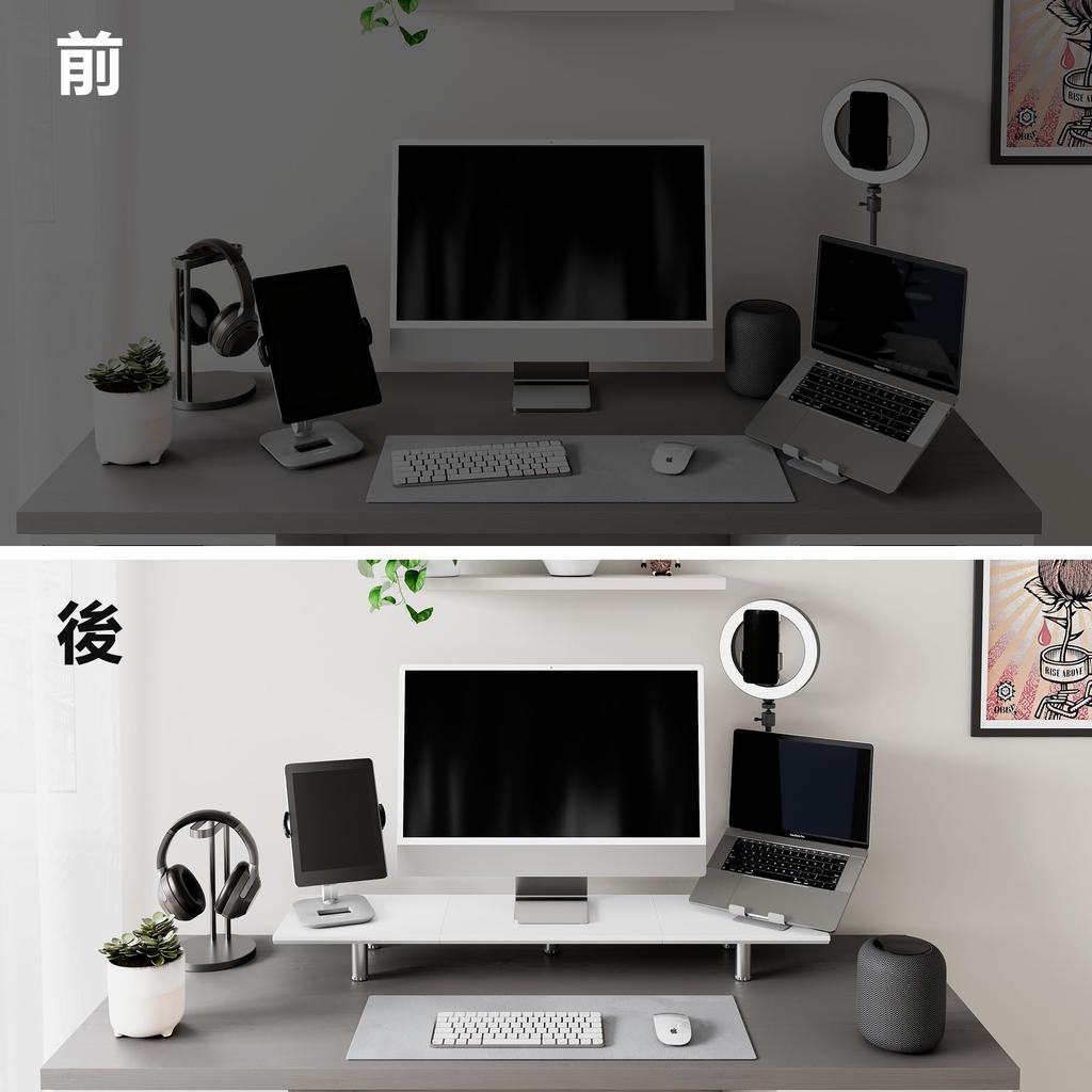 FENGE Monitor Desktop Computer Desktop Rack with Wooden Height for Monitor Desktop PC Monitor Computer Desktop and Organization Stand, Stand,