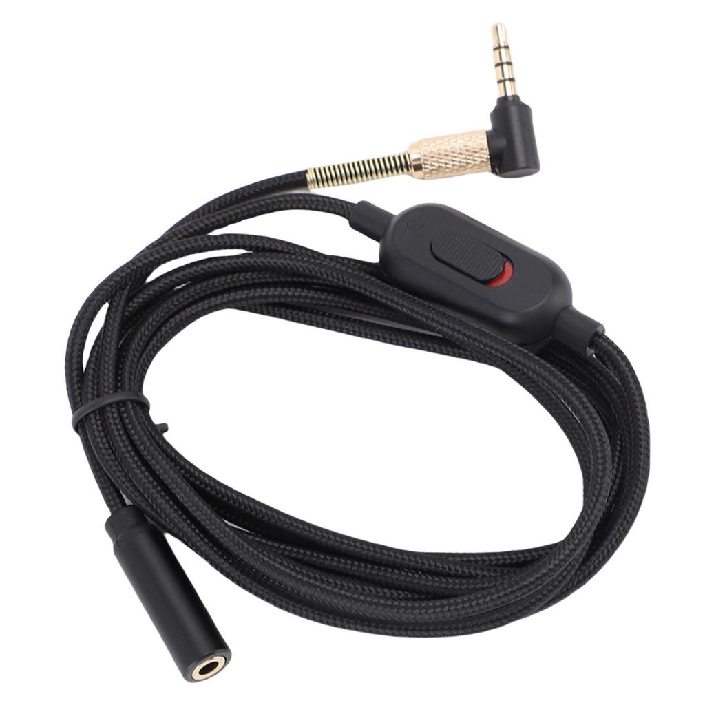 Headphone Extension Cable 3.5mm Sound Stereo Extender Cord Nylon Wire with Volume Control for Earphones